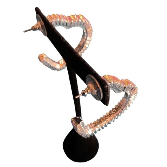 Iridescent Heart Earrings - Picture 5 of 10